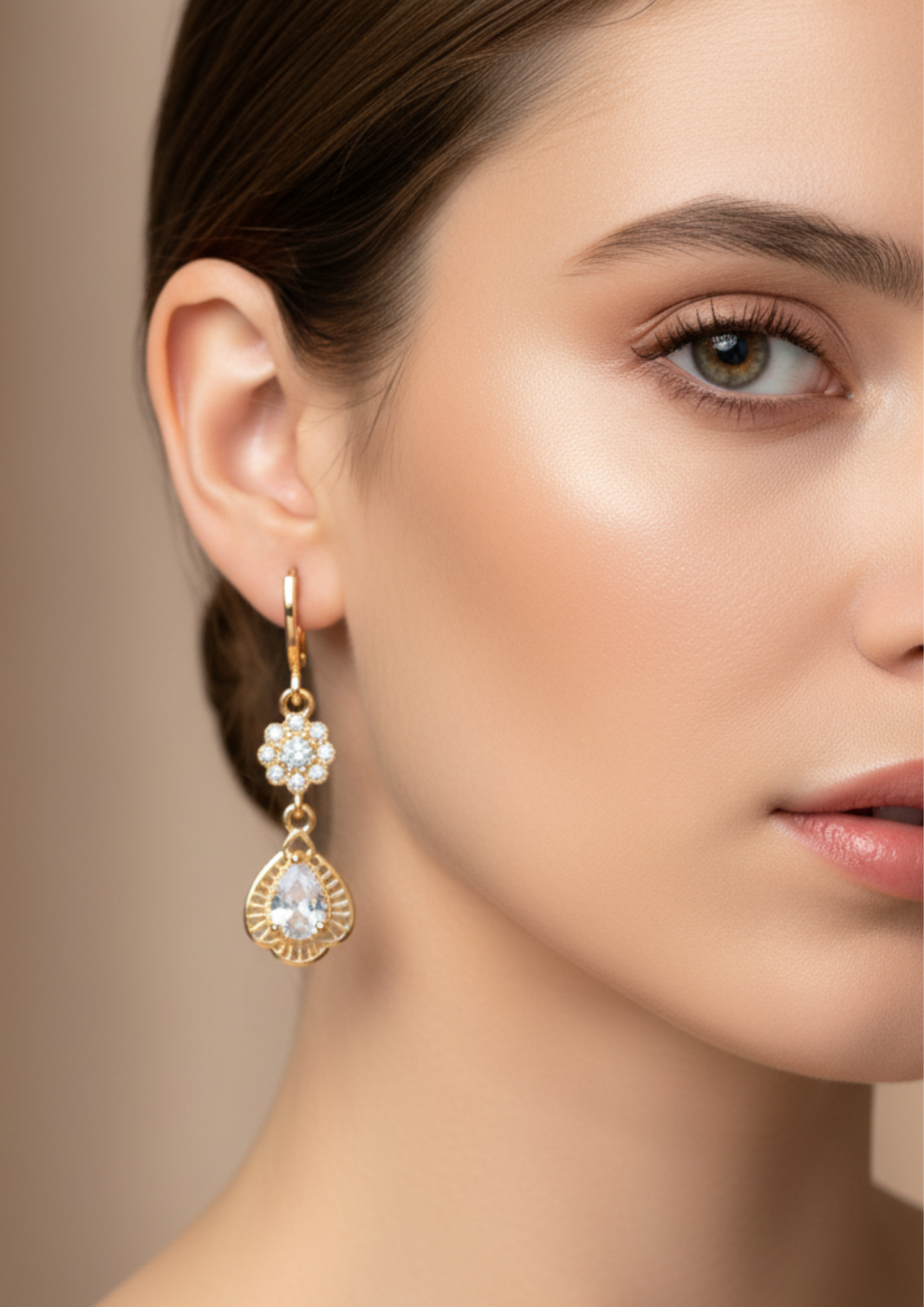 Rose Gold-Plated Drop Earrings for Women