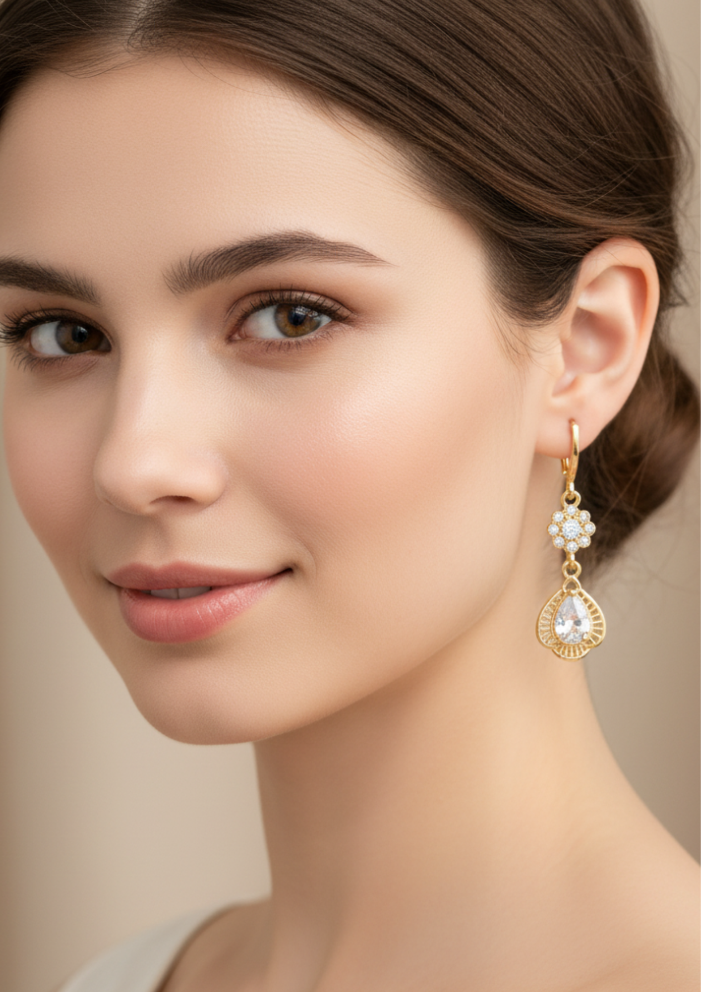 Rose Gold-Plated Drop Earrings for Women